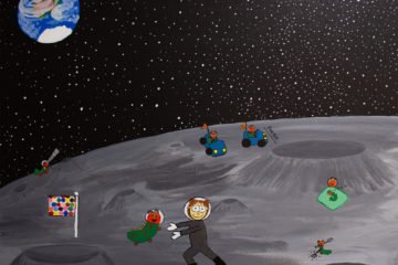 Boots on the Moon painting by Averilda Haze