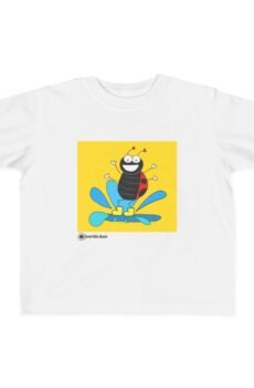 Dream Little Tee — Puddle Splashing Beetle (Printify mockup)